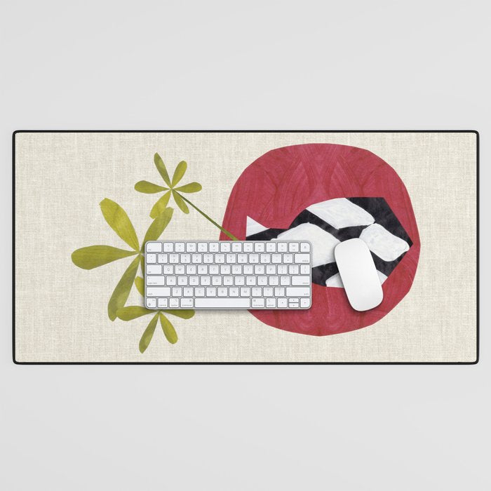 Red Moon Diamond Vase Desk Mat Gallery Image 1
