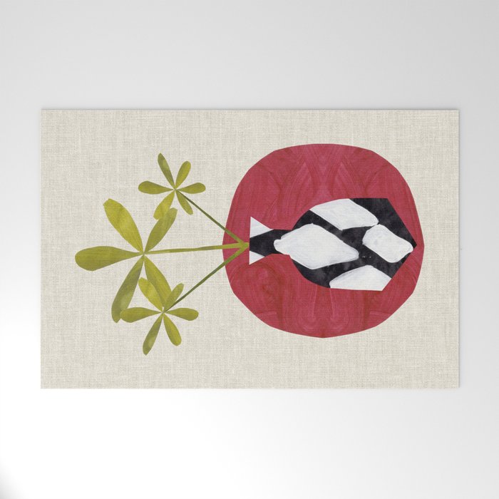 Red Moon Diamond Vase Welcome Mat Gallery Image 1