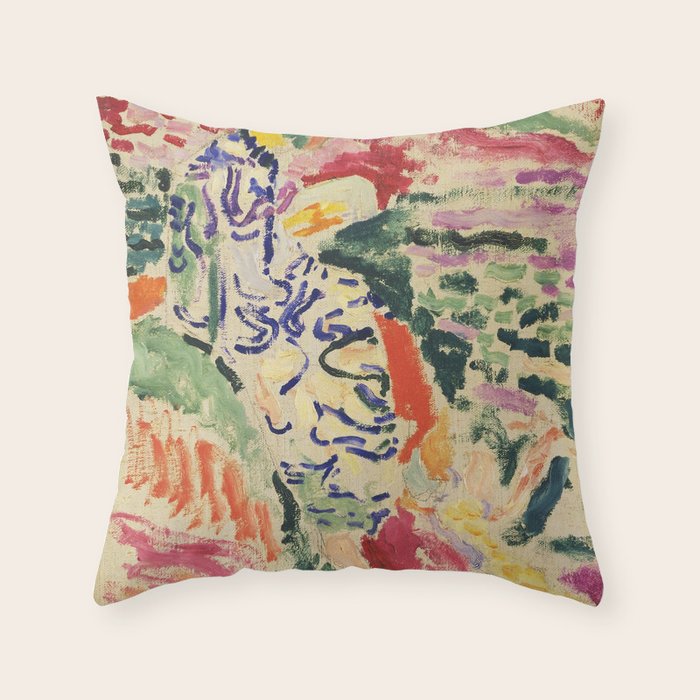 La Japonaise Woman beside the Water by Henri Matisse Throw Pillow Gallery Image 6