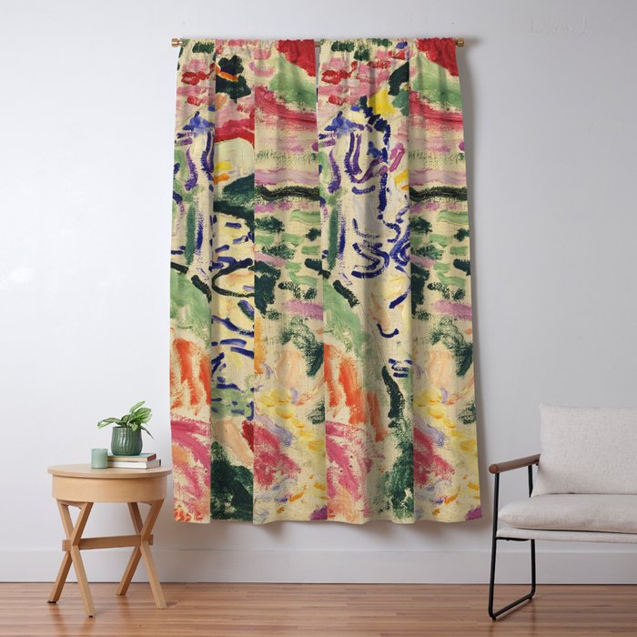 La Japonaise Woman beside the Water by Henri Matisse Window Curtain Gallery Image 5