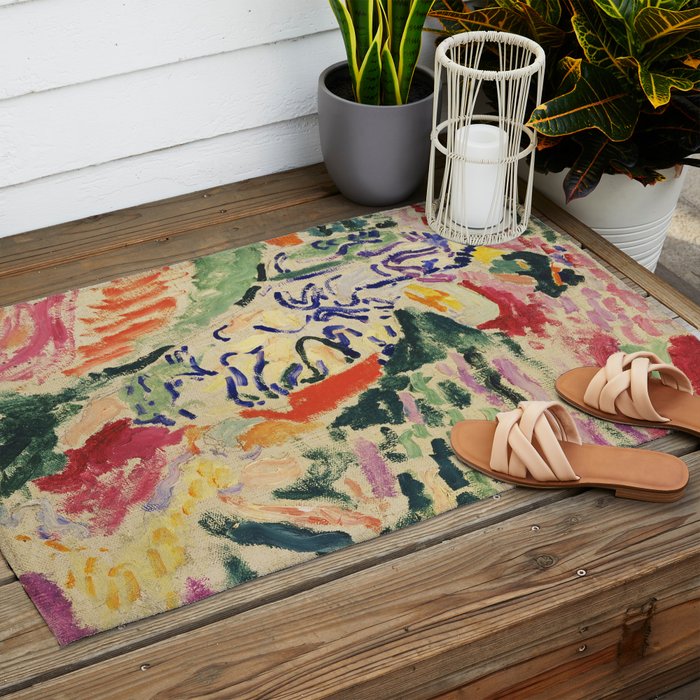 La Japonaise Woman beside the Water by Henri Matisse Outdoor Rug Gallery Image 2