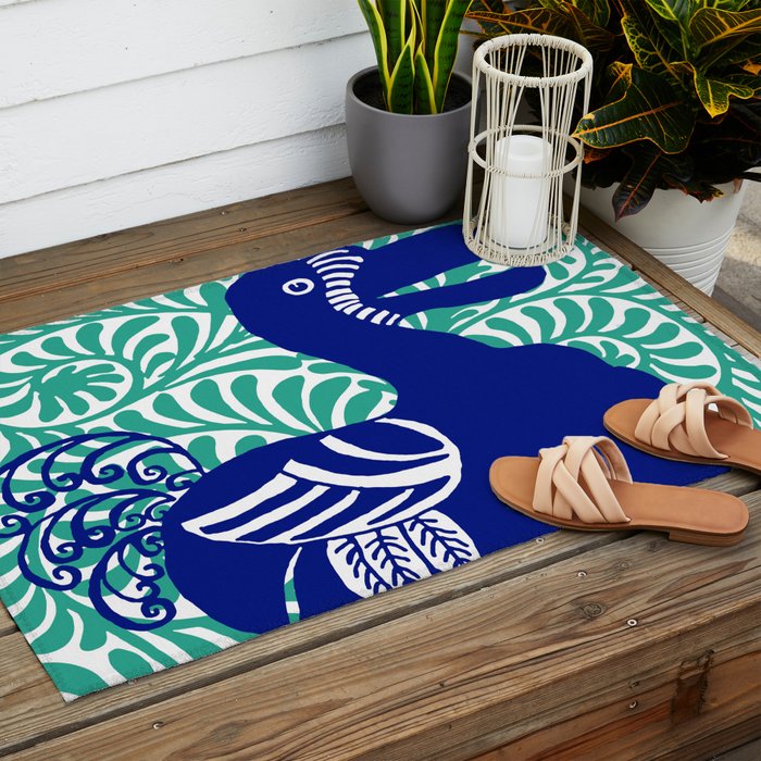 William De Morgan "Dodo bird" 1. Outdoor Rug Gallery Image 2