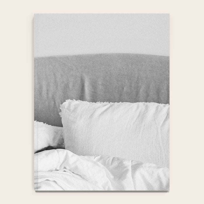 Champagne In Bed - Black And White Photography - Girl With Alcohol Bottle In Hand Photograph - Photo Notebook Gallery Image 4