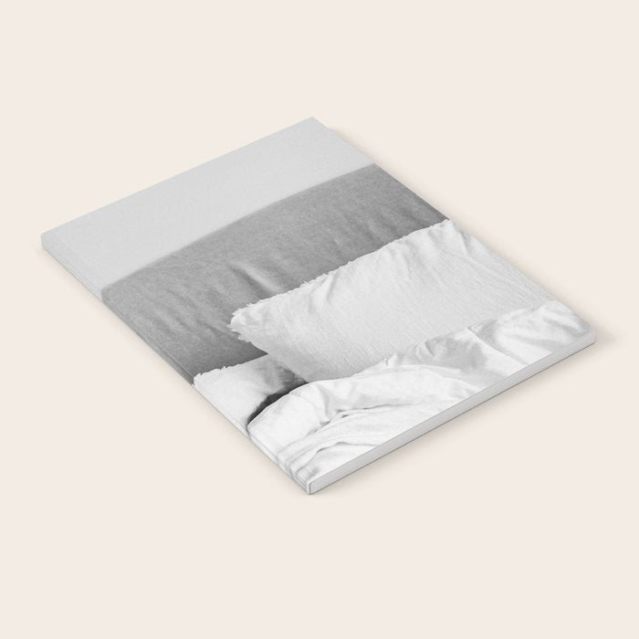Champagne In Bed - Black And White Photography - Girl With Alcohol Bottle In Hand Photograph - Photo Notebook Gallery Image 1