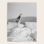 Champagne In Bed - Black And White Photography - Girl With Alcohol Bottle In Hand Photograph - Photo Poster Gallery Image 4
