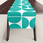 Mid Century Modern Turquoise Square Table Runner Gallery Image 1