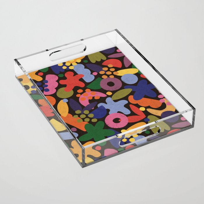 Bright Abstract Pattern #2 Acrylic Tray Gallery Image 1