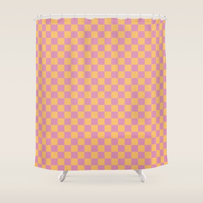 Checked Print - Jelly Shower Curtain Gallery Image 1