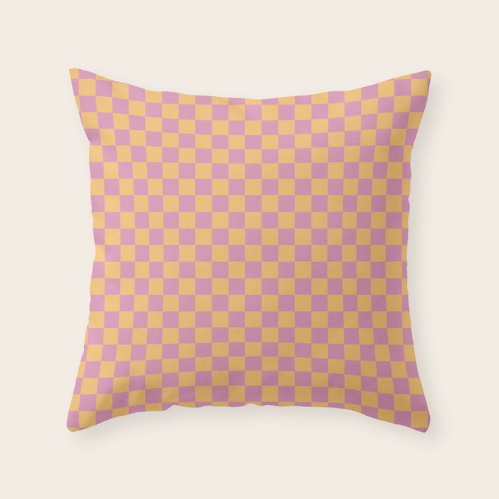 Checked Print - Jelly Throw Pillow Gallery Image 6
