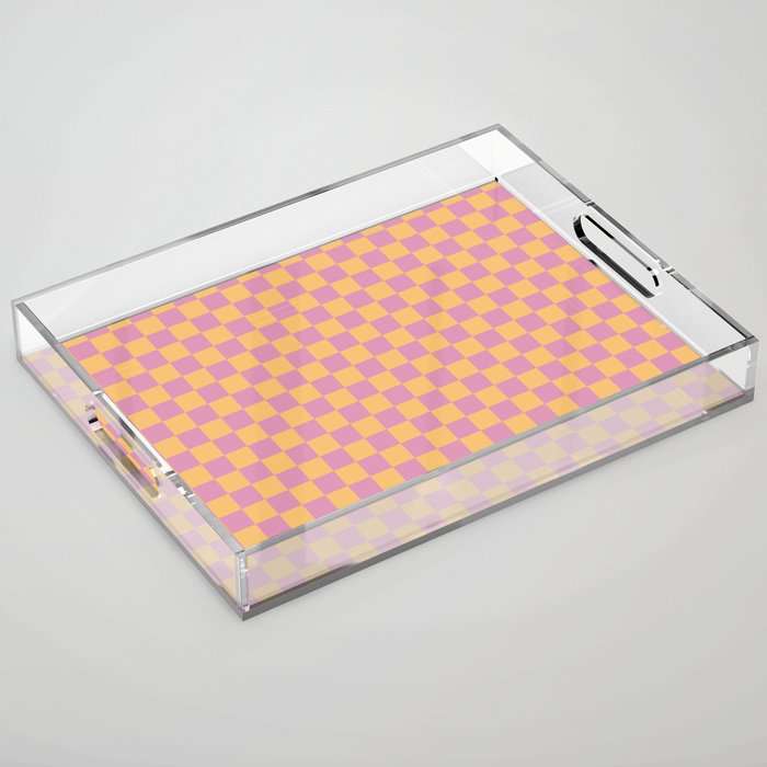 Checked Print - Jelly Acrylic Tray Gallery Image 1
