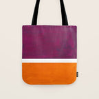 Purple Wine Yellow OchreMid Century Modern Abstract Minimalist Rothko Color Field Squares Tote Bag Gallery Image 1