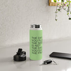 The day you plant the seed is not the day you eat the fruit Water Bottle Gallery Image 4