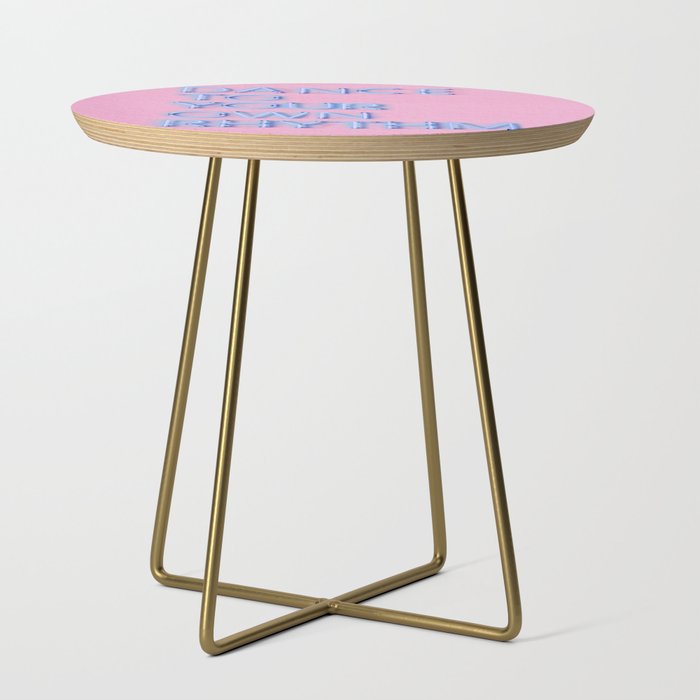DANCE TO YOUR OWN RHYTHM - blue neon Side Table Gallery Image 1