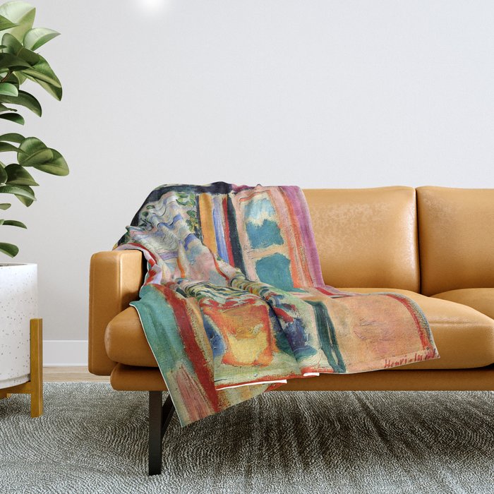 Henri Matisse The Open Window Throw Blanket Gallery Image 1