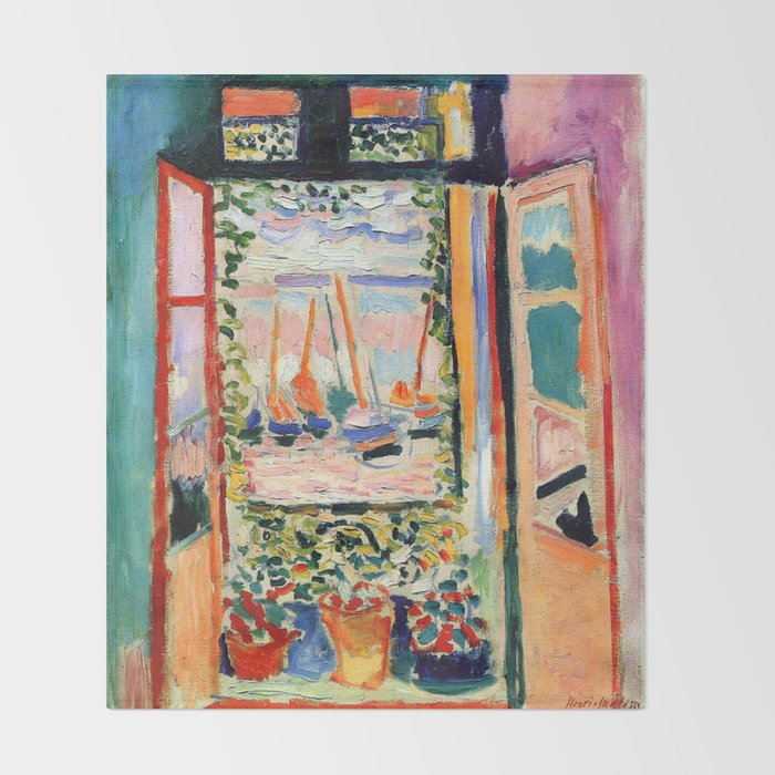 Henri Matisse The Open Window Throw Blanket Gallery Image 2