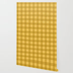 Gingham Plaid Pattern - Earthy Ochre Wallpaper Gallery Image 2