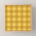Gingham Plaid Pattern - Earthy Ochre Mini Art Print Gallery Image 1