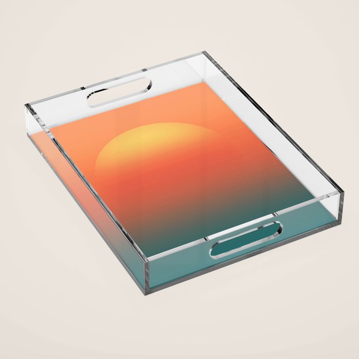 Ocean sunrise Acrylic Tray Gallery Image 1