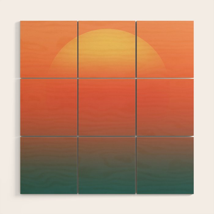 Ocean sunrise Wood Wall Art Gallery Image 1