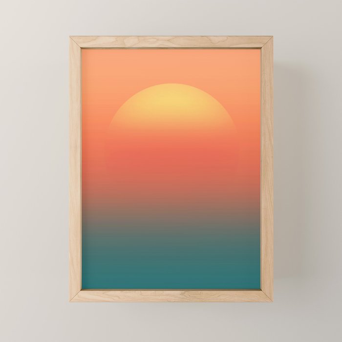 Ocean sunrise Mini Art Print Gallery Image 1