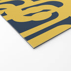 Mustard Yellow and Navy Blue Mid-Century Modern Loop Pattern Welcome Mat Gallery Image 2
