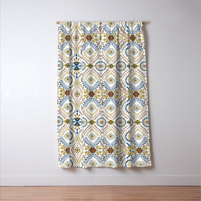 Artisan Tile Essence Flowery Window Curtain Gallery Image 3