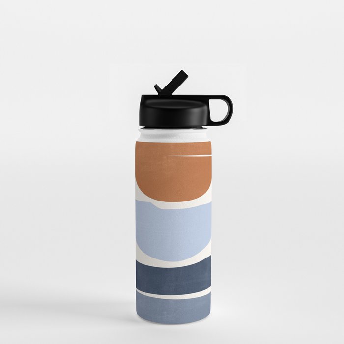 Modern Abstract Minimal Shapes 219 Water Bottle Gallery Image 1