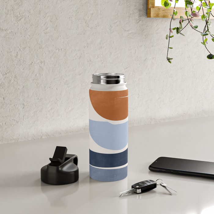 Modern Abstract Minimal Shapes 219 Water Bottle Gallery Image 4