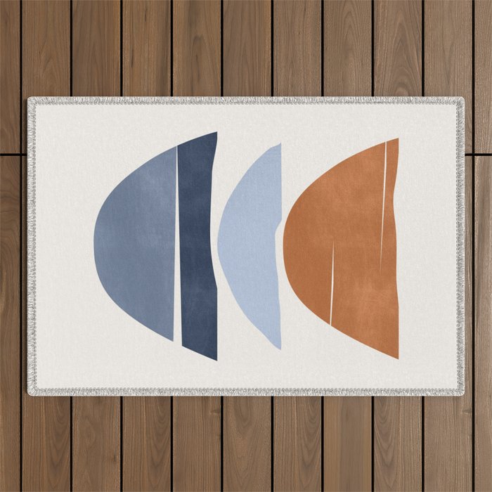 Modern Abstract Minimal Shapes 219 Outdoor Rug Gallery Image 1