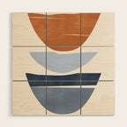 Modern Abstract Minimal Shapes 219 Wood Wall Art Gallery Image 1