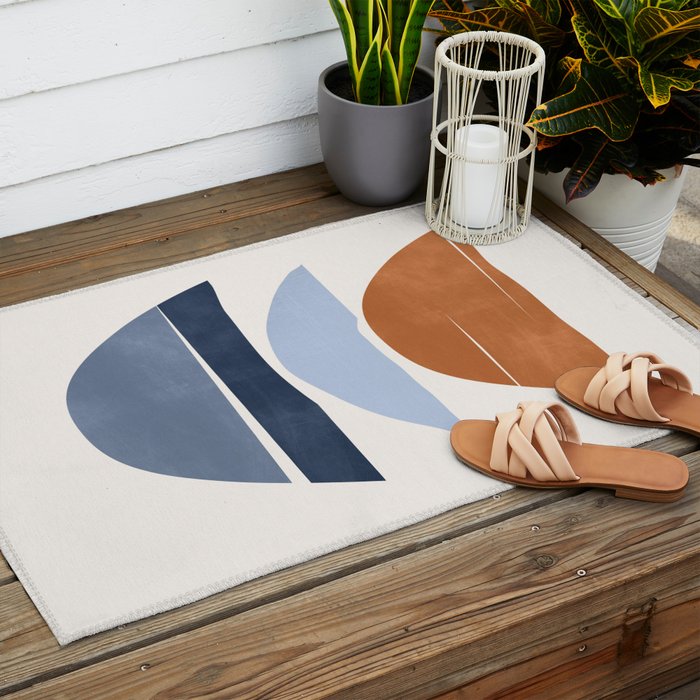 Modern Abstract Minimal Shapes 219 Outdoor Rug Gallery Image 2