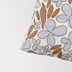 Four-leaf Flower Pattern / Grey & Brown Pillow Sham Gallery Image 4