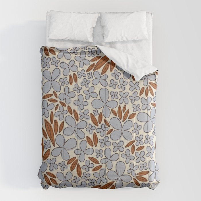 Four-leaf Flower Pattern / Grey & Brown Comforter Gallery Image 6