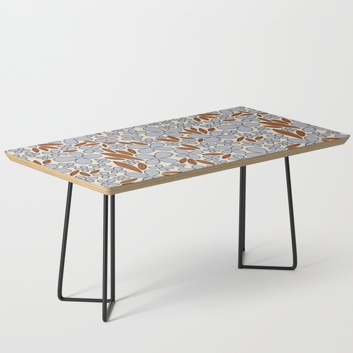 Four-leaf Flower Pattern / Grey & Brown Coffee Table Gallery Image 1