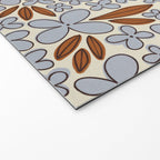 Four-leaf Flower Pattern / Grey & Brown Welcome Mat Gallery Image 2
