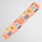 Vintage summer post card stamp pattern Table Runner Gallery Image 3