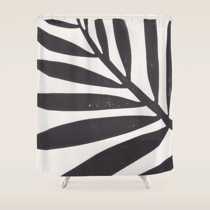 Linocut Branch #2 Shower Curtain Gallery Image 1