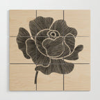 Black Peony II Wood Wall Art Gallery Image 1