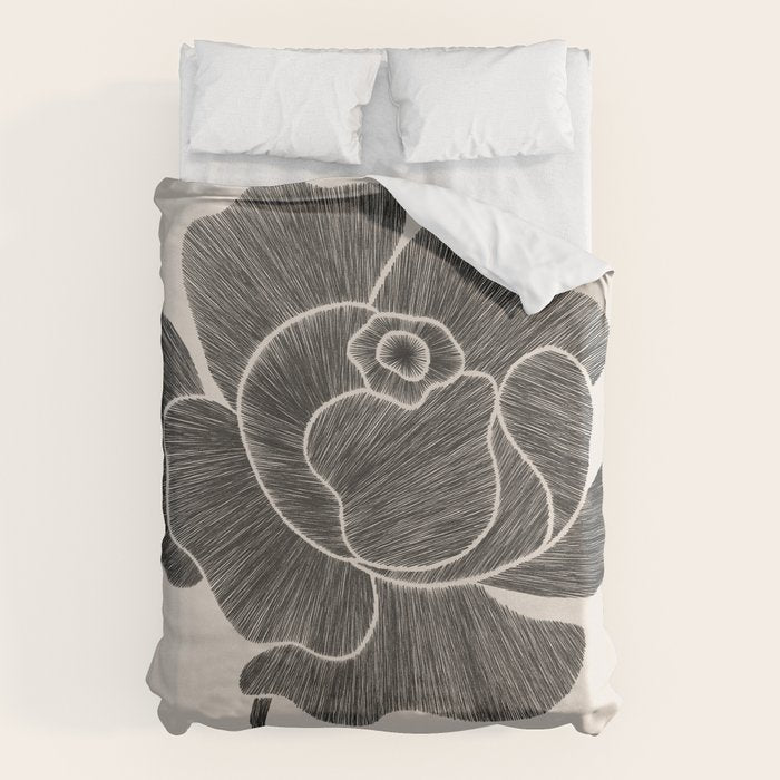 Black Peony II Duvet Cover Gallery Image 6