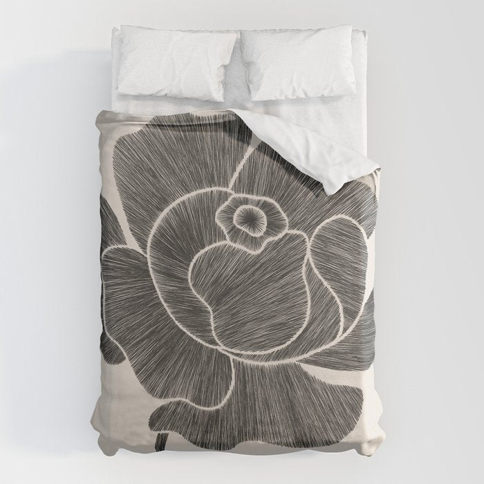 Black Peony II Duvet Cover Gallery Image 6