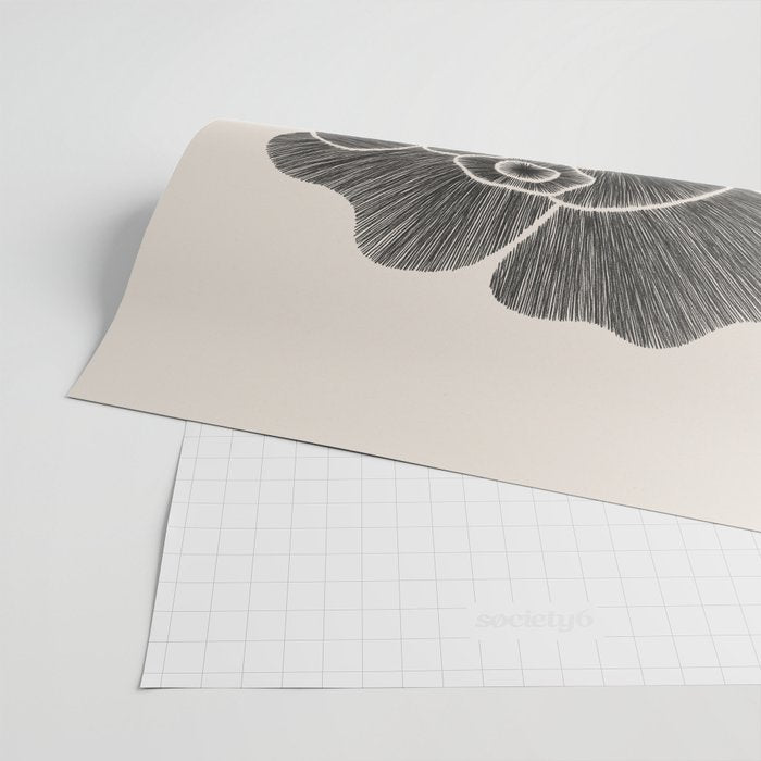 Black Peony II Wrapping Paper Gallery Image 2