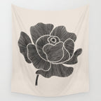 Black Peony II Wall Tapestry Gallery Image 4