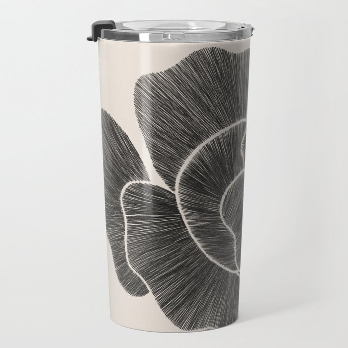Black Peony II Travel Mug Gallery Image 3