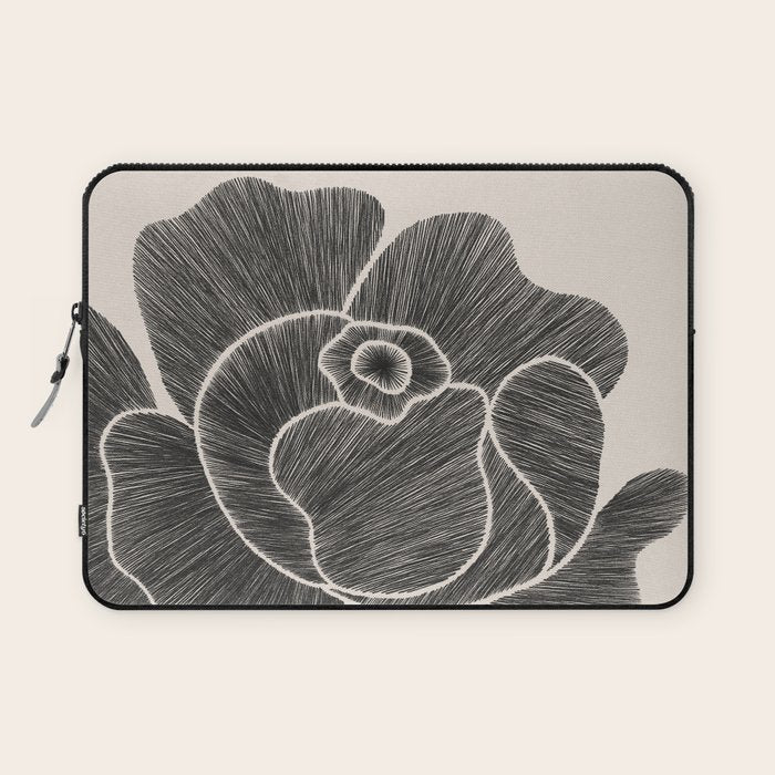 Black Peony II Laptop Sleeve Gallery Image 1