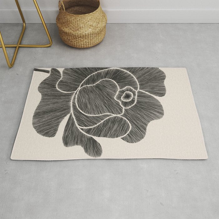 Black Peony II Rug Gallery Image 1