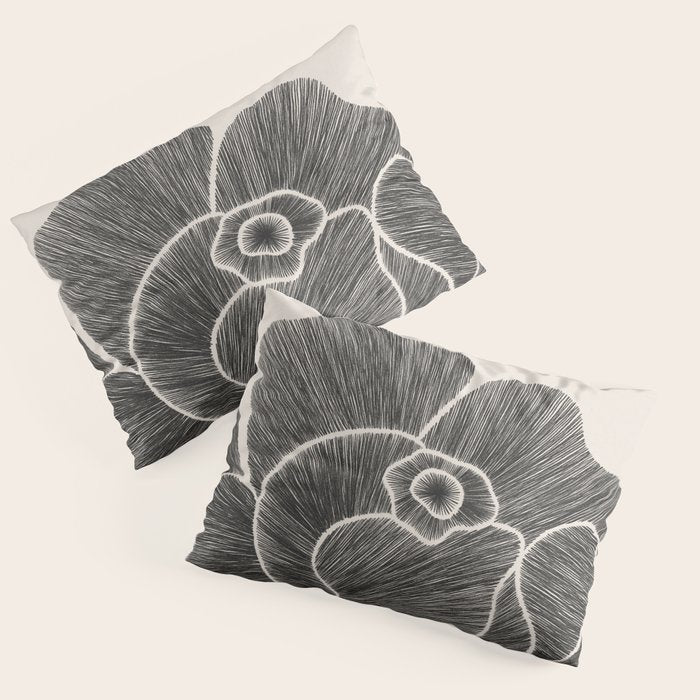 Black Peony II Pillow Sham Gallery Image 3