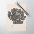 Black Peony II Wrapping Paper Gallery Image 1