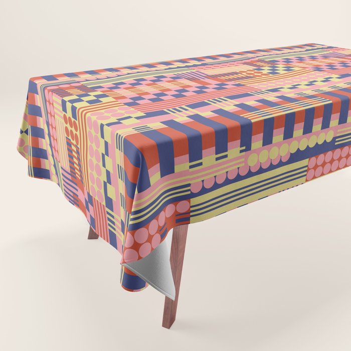 Geometric Composition Colorful Tablecloth Gallery Image 1