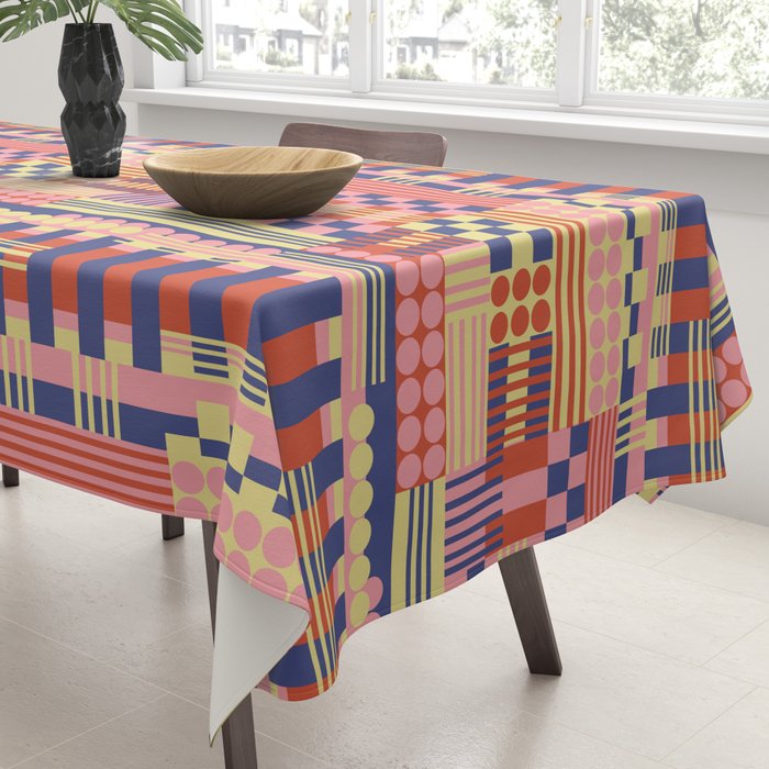 Geometric Composition Colorful Tablecloth Gallery Image 3