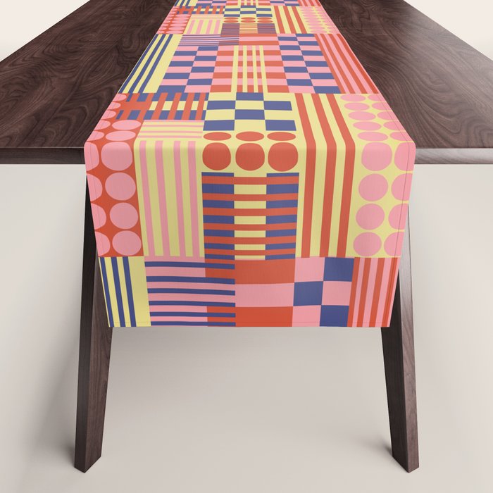 Geometric Composition Colorful Table Runner Gallery Image 1